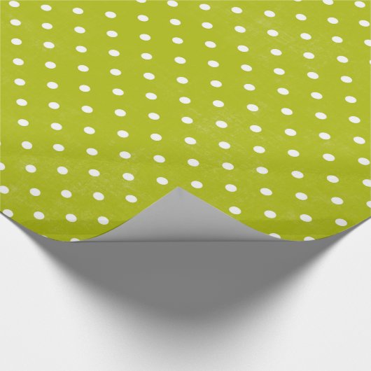 Weihnachtsgrünes Tupfenpoke-Packpapier Geschenkpapier (Ecke)