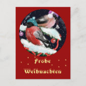 Weihnachtsgruss , Dompfaff Postkarte (Vorderseite)