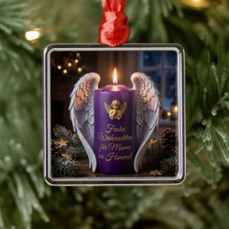 Weihnachtsgruss für Mama im Himmel Ornament Aus Metall