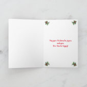 Weihnachtsgruß-Karte Goldenrod und Schwangvögel Feiertagskarte (Innenseite)