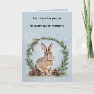 Weihnachtsgruß-Karte mit Kaninchen Karte