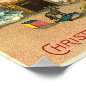 Weihnachtsgruß Kinder, Baum, Spielzeug Poster (Ecke)