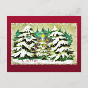 Weihnachtsgruß mit den Katzen, die um den ch Feiertagspostkarte