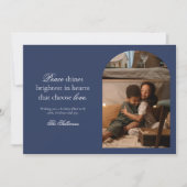 Weihnachtsgruß mit Frieden und Liebe Feiertagskarte (Vorderseite)