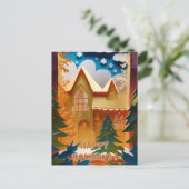 Weihnachtsgruß Postkarte (Stehend Vorderseite)