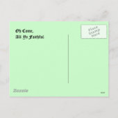 Weihnachtsgruß Postkarte adeste fideles oh (Rückseite)