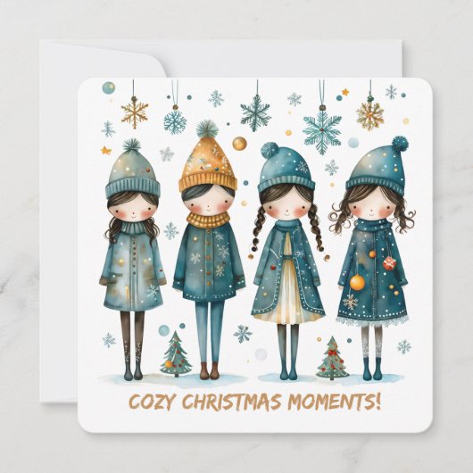 Weihnachtsgruß-Postkarte Feiertagskarte (Vorderseite)