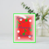 Weihnachtsgruß-Postkarte Feiertagspostkarte (Stehend Vorderseite)