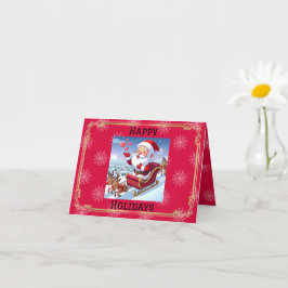 Weihnachtsgruß von Santa Karte