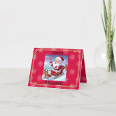 Weihnachtsgruß von Santa Karte (Vorderseite)