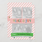 Weihnachtsgrüße 4 Bilder Feiertagskarte (Vorne/Hinten)