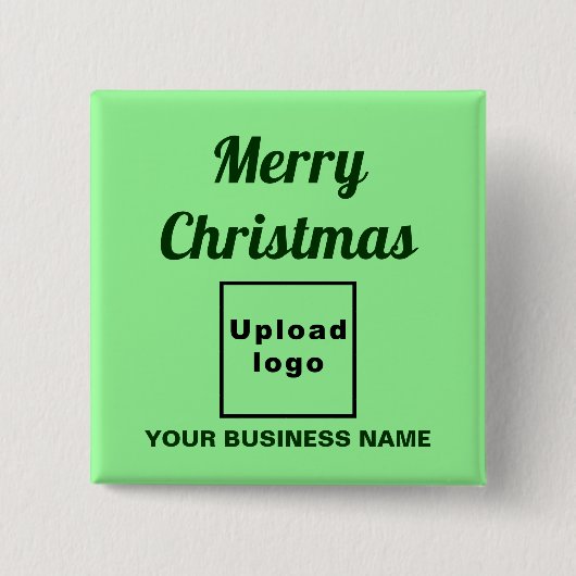 Weihnachtsgrüße am hellgrünen Platz Button (Vorderseite)