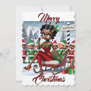 Weihnachtsgrüße am Nordpol Feiertagskarte