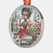 Weihnachtsgrüße am Nordpol Ornament Aus Metall (Links)