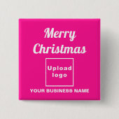 Weihnachtsgrüße am rosa Platz Button (Vorderseite)