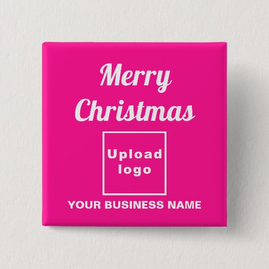Weihnachtsgrüße am rosa Platz Button (Vorderseite)