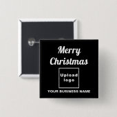 Weihnachtsgrüße am Schwarzen Platz Button (Vorne & Hinten)