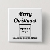 Weihnachtsgrüße am weißen Platz Button (Vorderseite)