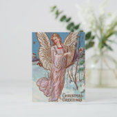 Weihnachtsgrüße Angel Feiertagspostkarte (Stehend Vorderseite)