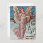 Weihnachtsgrüße Angel Feiertagspostkarte (Vorne/Hinten)