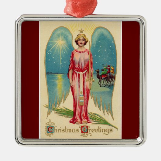 Weihnachtsgrüße Angel Keramik Ornament Aus Metall (Vorne)