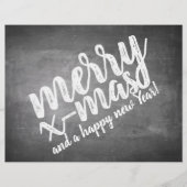 Weihnachtsgrüße auf dem Chalk Board (Vorderseite)