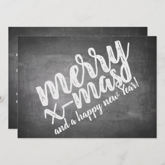 Weihnachtsgrüße auf dem Chalk Board (Vorne/Hinten)