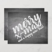 Weihnachtsgrüße auf dem Chalk Board (Vorne/Hinten)