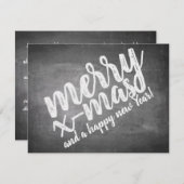 Weihnachtsgrüße auf dem Chalk Board (Vorne/Hinten)