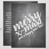 Weihnachtsgrüße auf dem Chalk Board (Vorne/Hinten)