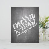 Weihnachtsgrüße auf dem Chalk Board (Stehend Vorderseite)