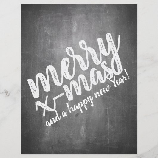 Weihnachtsgrüße auf dem Chalk Board (Vorderseite)