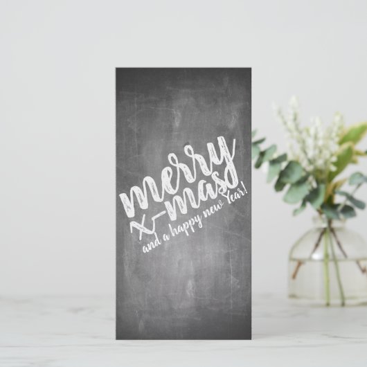 Weihnachtsgrüße auf dem Chalk Board (Stehend Vorderseite)