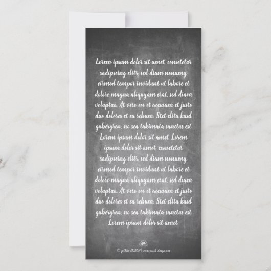 Weihnachtsgrüße auf dem Chalk Board (Rückseite)