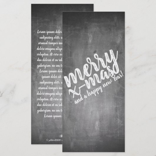 Weihnachtsgrüße auf dem Chalk Board (Vorne/Hinten)