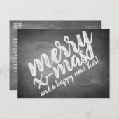 Weihnachtsgrüße auf dem Chalk Board Feiertagspostkarte (Vorne/Hinten)