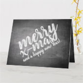 Weihnachtsgrüße auf dem Chalk Board Karte (Gelbe Blume)