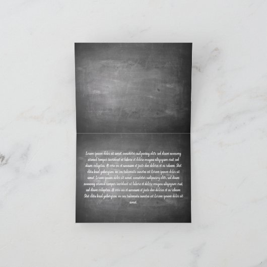 Weihnachtsgrüße auf dem Chalk Board Karte (Innenseite)