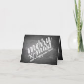 Weihnachtsgrüße auf dem Chalk Board Karte (Vorderseite)