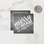 Weihnachtsgrüße auf dem Chalk Board Mitteilungskarte (Vorderseite/Rückseite Beispiel)