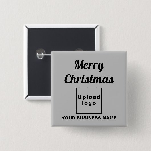 Weihnachtsgrüße auf dem Grauen Platz Button (Vorne & Hinten)