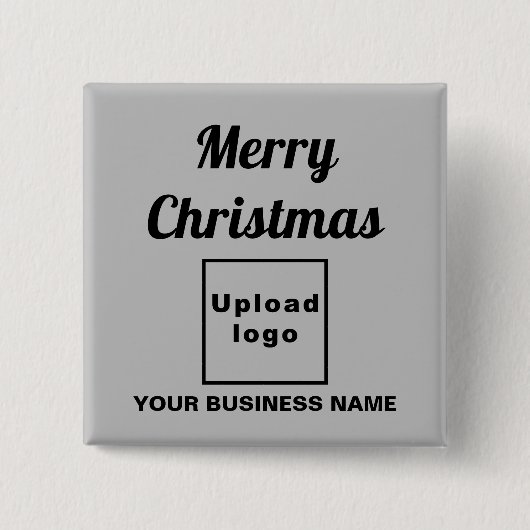 Weihnachtsgrüße auf dem Grauen Platz Button (Vorderseite)