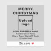 Weihnachtsgrüße auf dem Gray Square Vinyl Aufkleber (Blatt)