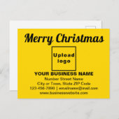 Weihnachtsgrüße auf der gelben Postkarte (Vorne/Hinten)