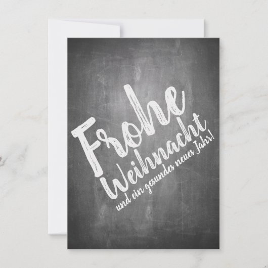 Weihnachtsgrüße auf der Kreidetafel (Vorderseite)