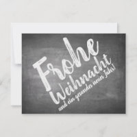 Weihnachtsgrüße auf der Kreidetafel