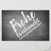 Weihnachtsgrüße auf der Kreidetafel (Vorderseite)