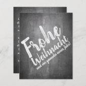 Weihnachtsgrüße auf der Kreidetafel (Vorne/Hinten)