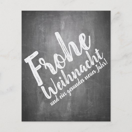 Weihnachtsgrüße auf der Kreidetafel (Vorderseite)