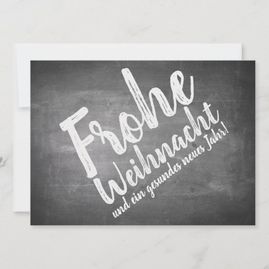 Weihnachtsgrüße auf der Kreidetafel (Vorderseite)